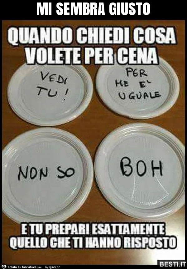 Mi sembra giusto