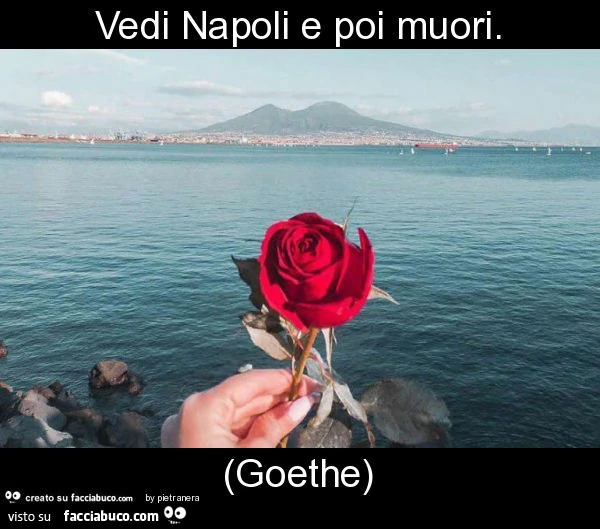 Vedi napoli e poi muori. (Goethe)