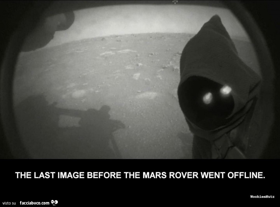 L'ultima immagine prima che il rover su Marte andasse offline… 