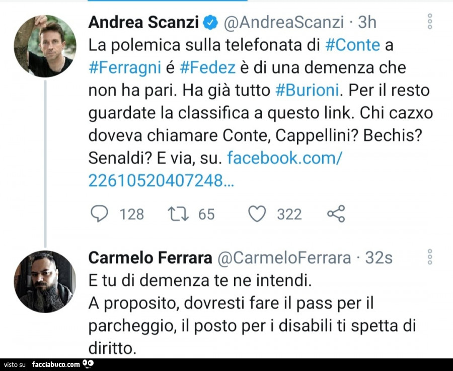 Andrea Scanzi La Polemica Sulla Telefonata Di Conte A Ferragni E Fedez E Di Una Facciabuco Com