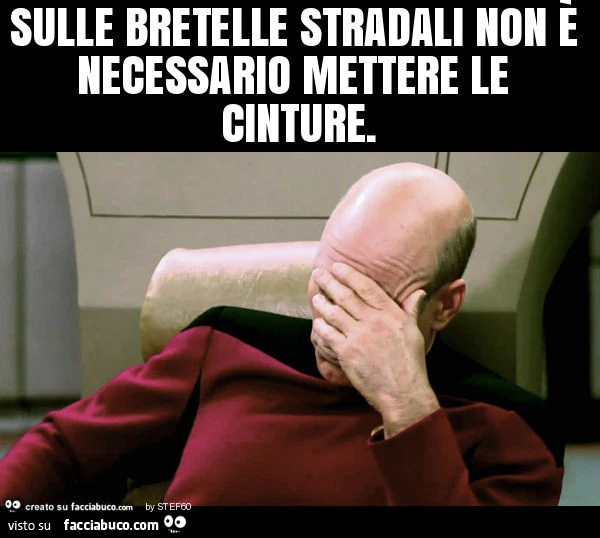 Sulle bretelle stradali non è necessario mettere le cinture