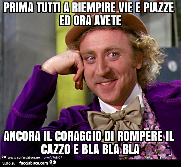 ChiusurePrima tutti a riempire vie e piazze ed ora avete ancora il coraggio di rompere il cazzo e bla bla bla
