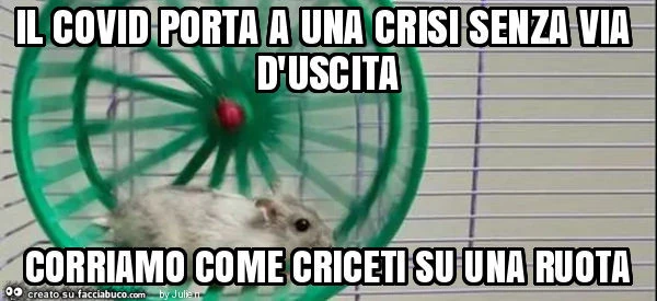 Il covid porta a una crisi senza via d'uscita corriamo come criceti su una ruota