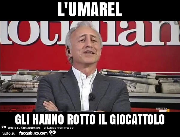 L'umarel gli hanno rotto il giocattolo