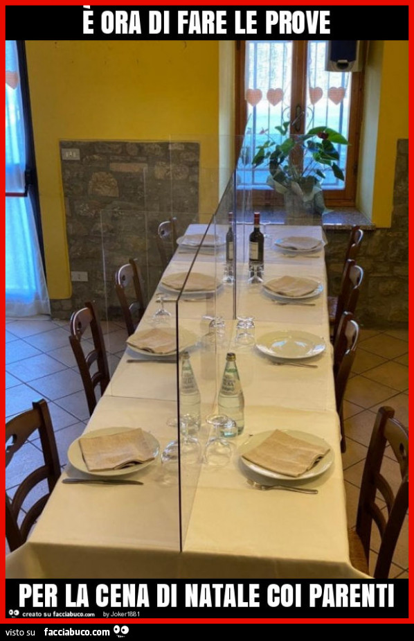 È ora di fare le prove per la cena di natale coi parenti