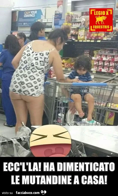 Ha dimenticato a casa le mutandine