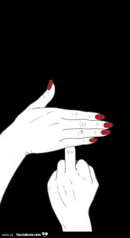 Dito medio nascosto dietro la mano