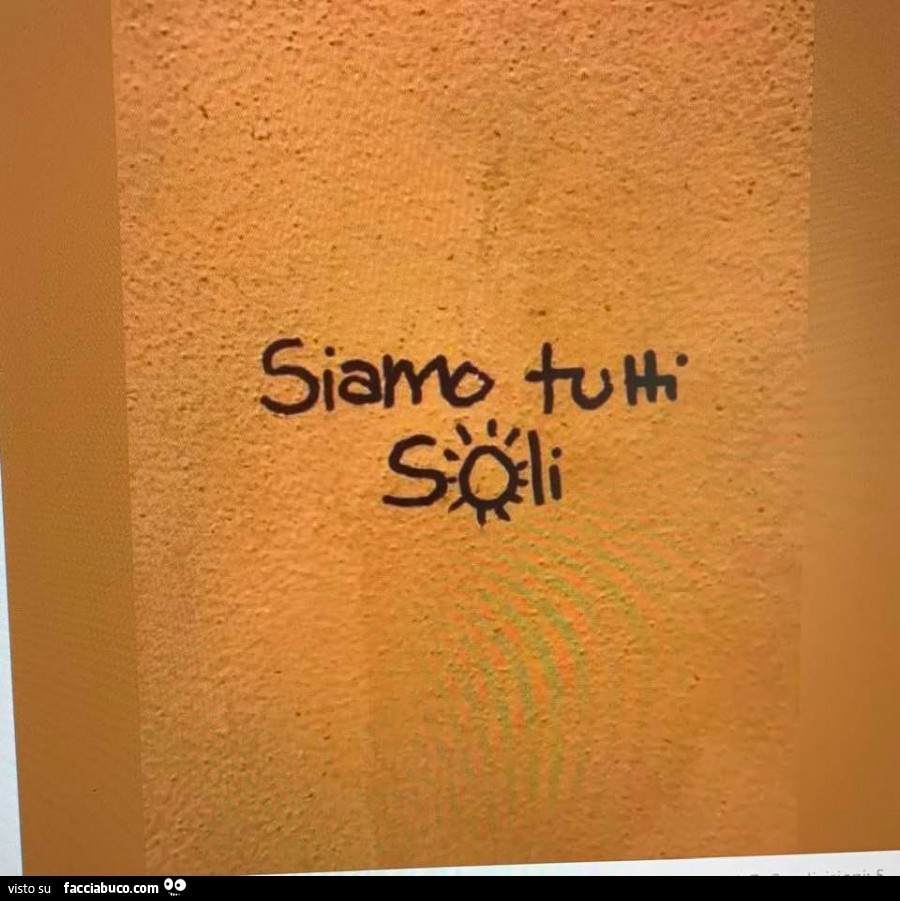 Siamo tutti soli