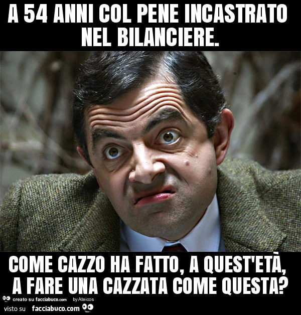 A 54 anni col pene incastrato nel bilanciere. Come cazzo ha fatto, a quest'età, a fare una cazzata come questa?