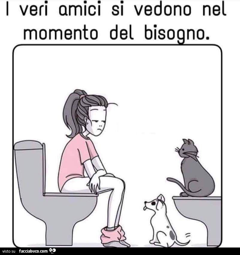I veri amici si vedono nel momento del bisogno