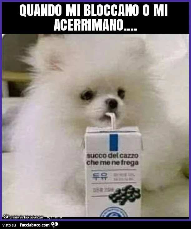 Quando mi bloccano o mi acerrimano