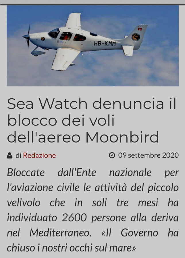 Migranti gestiti dal cielo. Ong tedesche con aerei in italia