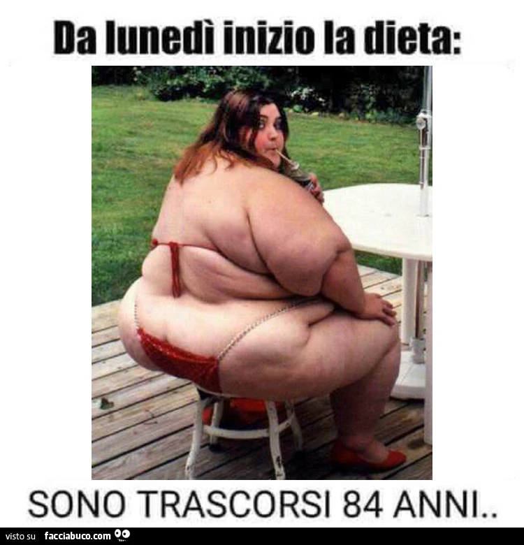 Lunedì comincio la dieta