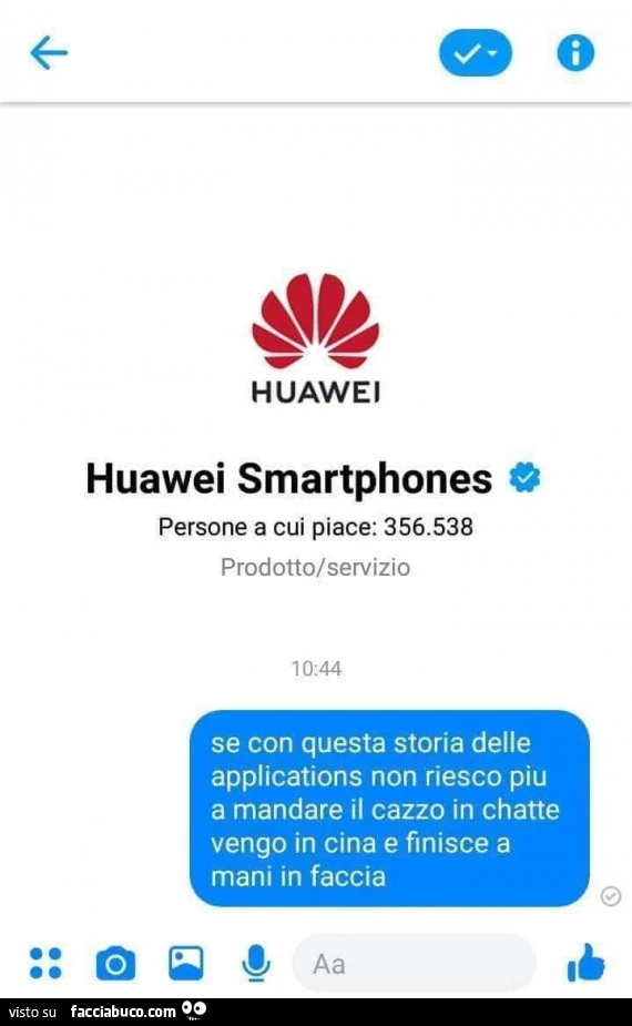 Huawei. Se con questa storia delle applications non riesco piu a mandare il cazzo in chatte vengo in cina e finisce a mani in faccia
