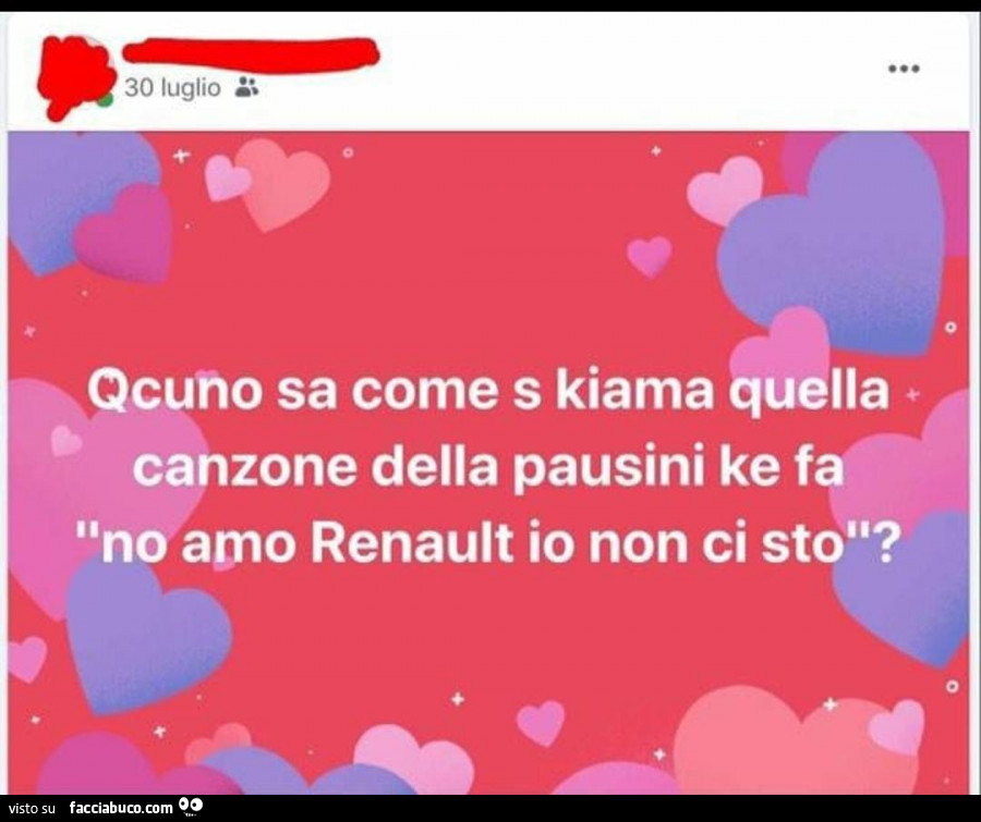 Qualcuno sa la canzone della Pausini, Renault