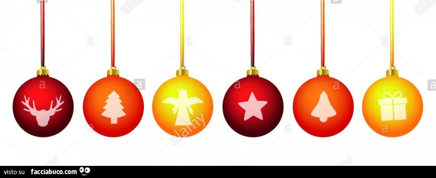 Palline rosse arancioni e gialle
