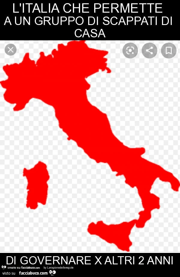 L'italia che permette a un gruppo di scappati di casa di governare x altri 2 anni