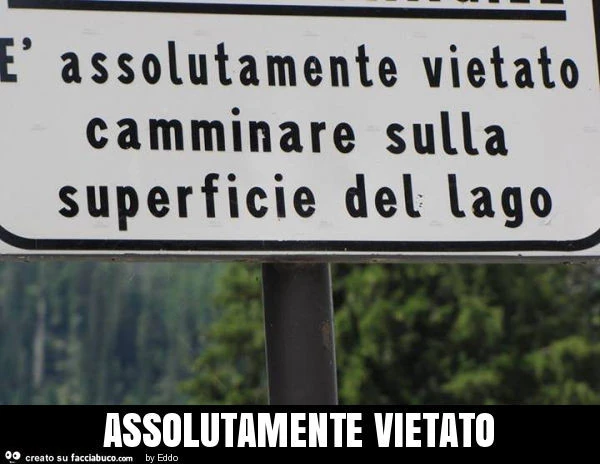 Assolutamente vietato