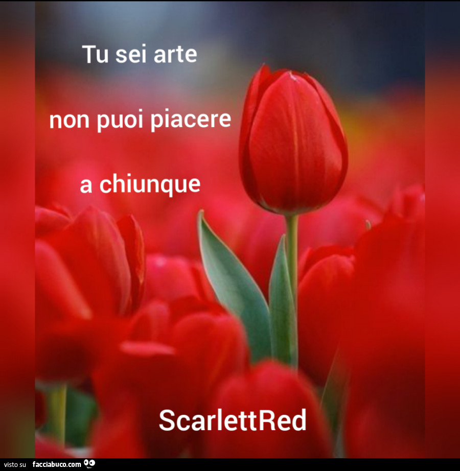 Tu sei arte non puoi piacere a chiunque