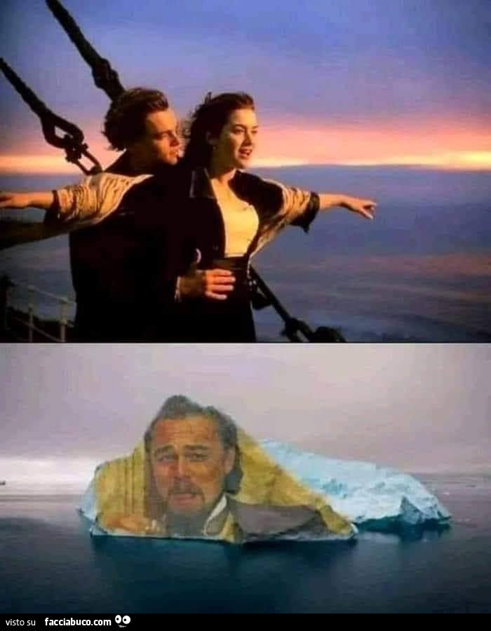 Titanic Iceberg con volto di DiCaprio