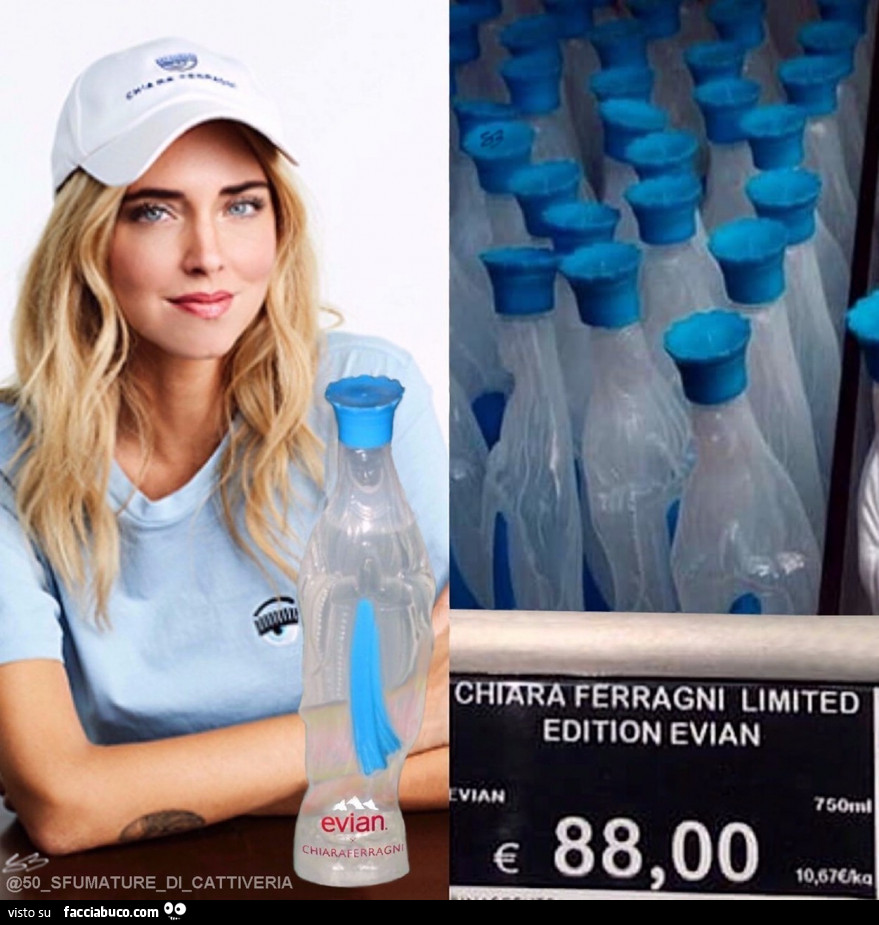 Chiara ferragni limited edition evian