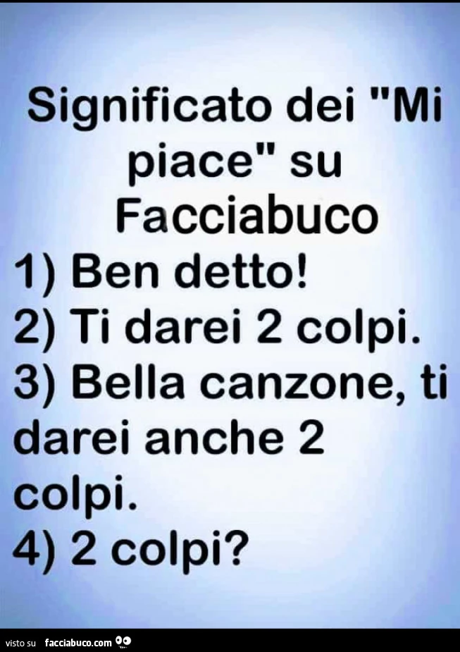 Significato mi piace su Facciabuco