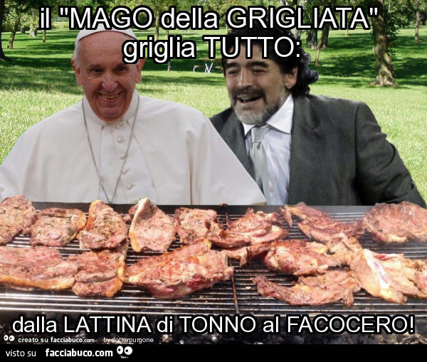Il "mago della grigliata" griglia tutto: dalla lattina di tonno al facocero