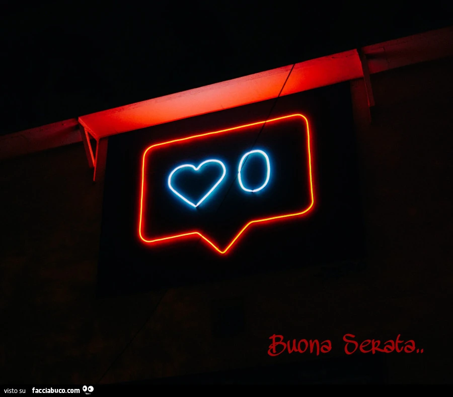 Neon notifiche. Buona serata