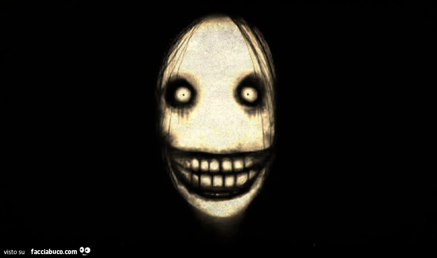 Creepy face smile
