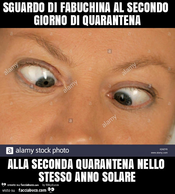 Sguardo di fabuchina al secondo giorno di quarantena alla seconda quarantena nello stesso anno solare