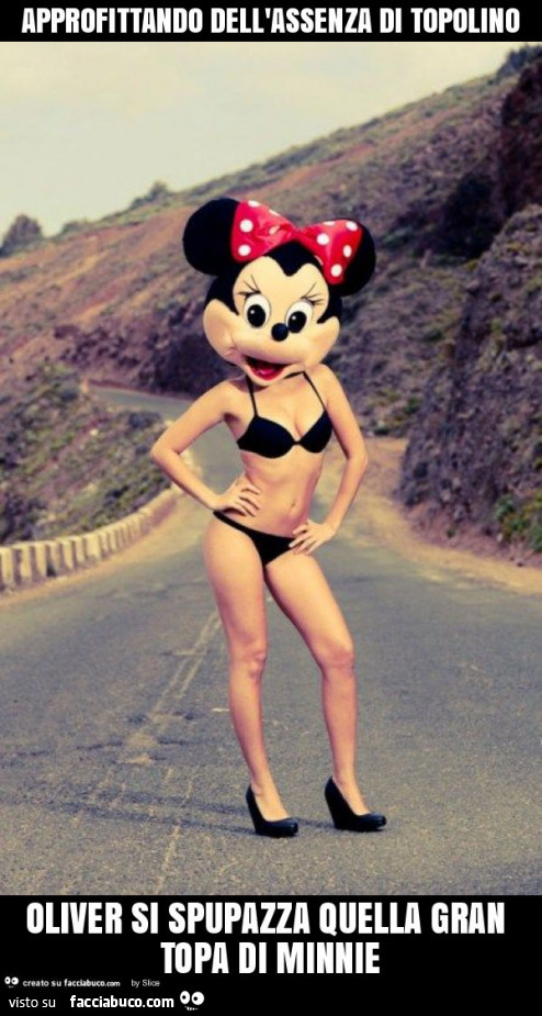 Approfittando dell'assenza di topolino oliver si spupazza quella gran topa di minnie