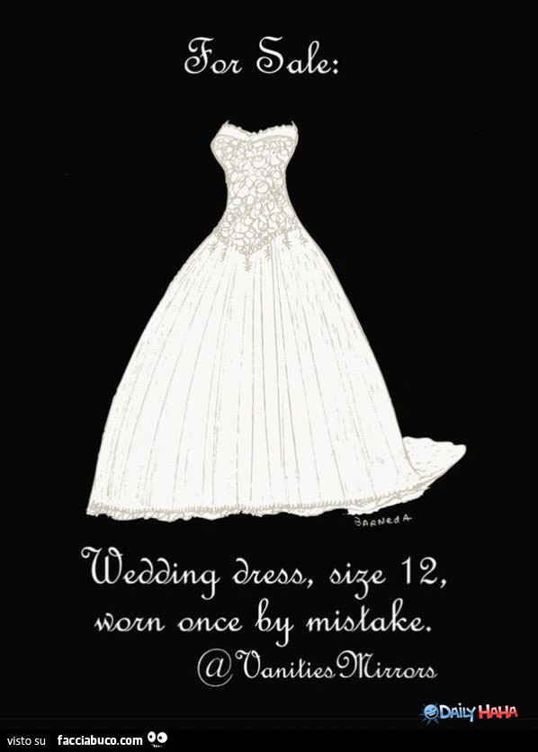 Vendo abito da sposa taglia 12 indossato una volta per sbaglio