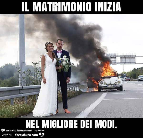 Il matrimonio inizia nel migliore dei modi