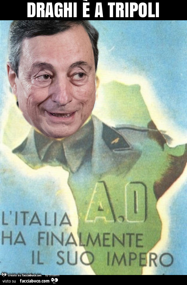 Draghi è a tripoli