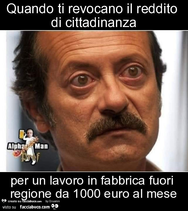 Quando ti revocano il reddito di cittadinanza per un lavoro in fabbrica fuori regione da 1000 euro al mese