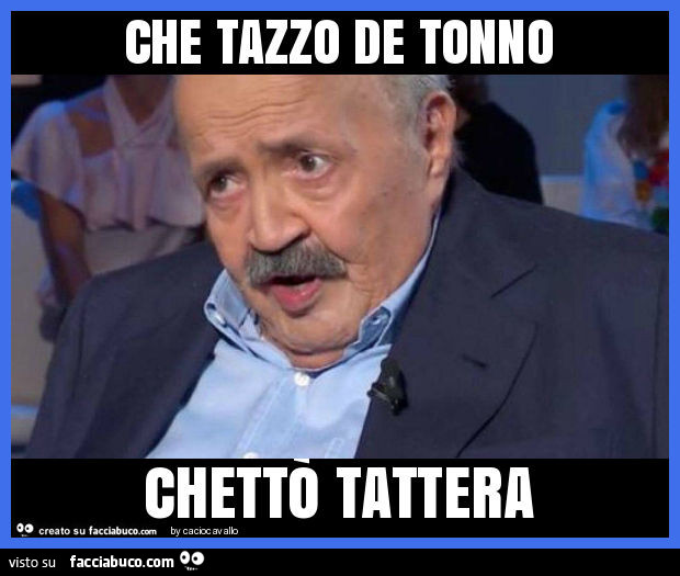 Che tazzo de tonno chettò tattera
