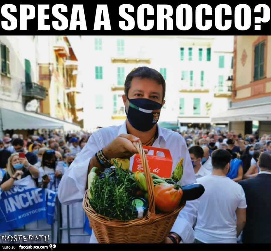 Salvini e la spesa a scrocco