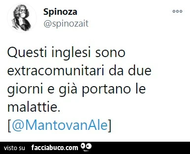 Questi inglesi sono extracomunitari da due giorni e già portano le malattie
