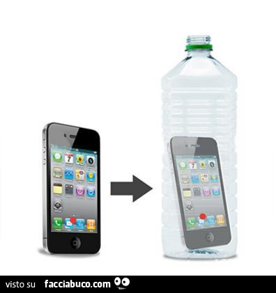 Rebus iphone bottiglia