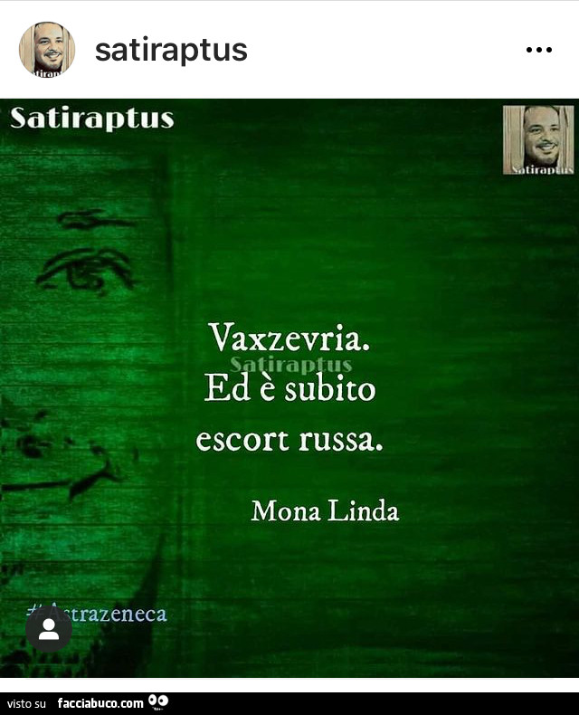 Vaxzevria. Ed e subito escort russa
