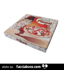 Cartone di pizza da asporto