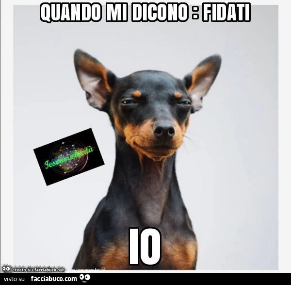 Quando mi dicono: fidati io