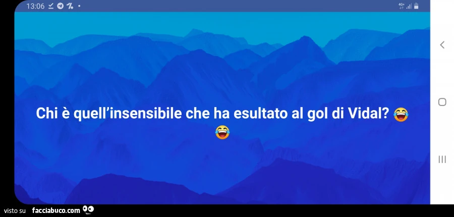 Chi è quell'insensibile che ha esultato al gol di vidal?