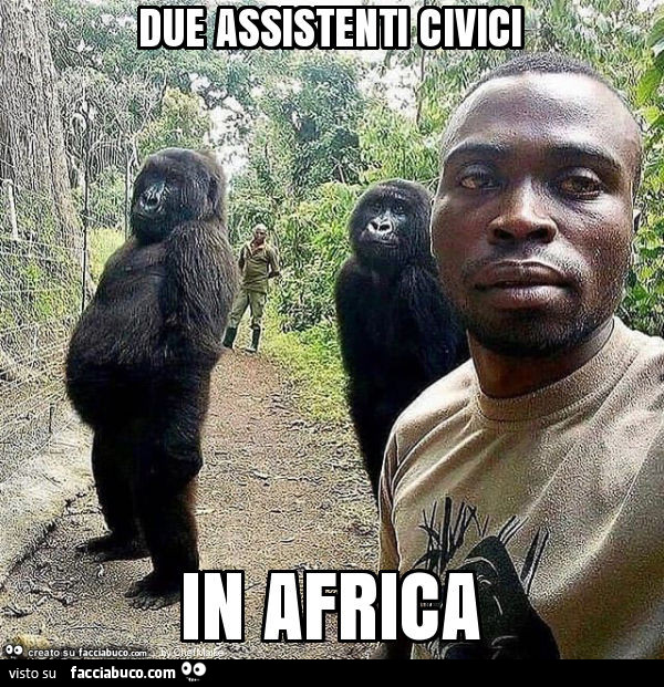 Due assistenti civici in africa
