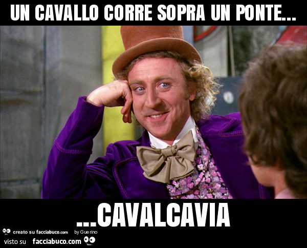 Un cavallo corre sopra un ponte… cavalcavia