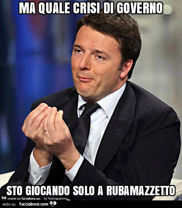 Ma quale crisi di governo sto giocando solo a rubamazzetto