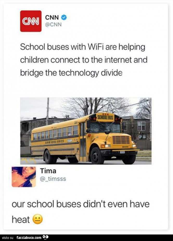 School buses with wifi are helping children connect to the internet and bridge the technology divide. Our school buses didn't even have heat